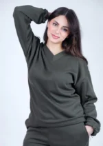 Ensemble molleton col en V – Image 4