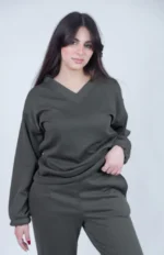 Ensemble molleton col en V – Image 2