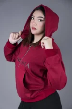 Sweat à capuche demi-zip – Image 3