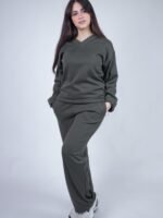 Ensemble molleton col en V